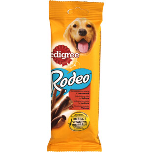 Лакомство для взрослых собак с говядиной Pedigree Rodeo, 70г (4008429090110)