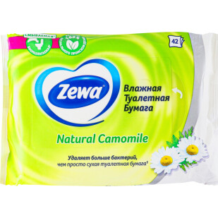 Бумага туалетная Zewa Ромашка влажная, 42шт/уп (7322540796520)