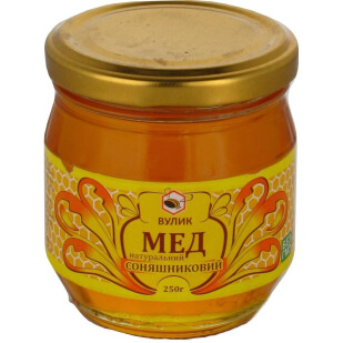 Мед Вулик натуральный подсолнечный, 250г (4820139850057)