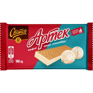 Вафли Світоч Артек со вкусом пломбира, 188г (8445291098916)
