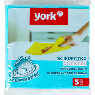 Серветки York для прибирання віскоза, 5шт (5903355000068)