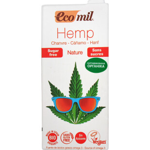 Молоко растительное органическое Ecomil из конопли без сахара, 1л (8428532230115)