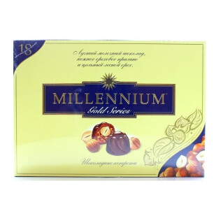 Цукерки Millennium Gold в молочному шоколаді, 205г (4820075500092)