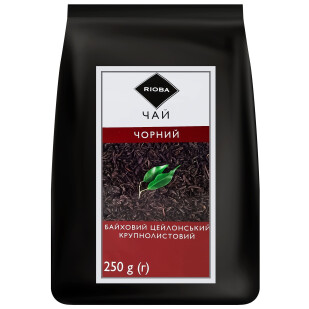 Чай листовой Rioba цейлонский черный байховый, 250г (4823115404541)
