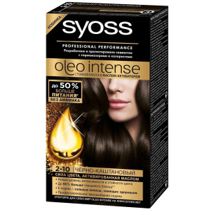 Краска для волос.Syoss Oleo Intense 2-10 черно-каштановый, шт (4015000999052)