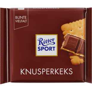 Шоколад молочний Ritter Sport з начинкою з вершкового печива, 100г (4000417214003)