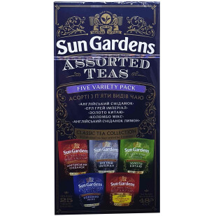 Чай черный Sun Gardens Ассорти 5 видов, 25*1,7г