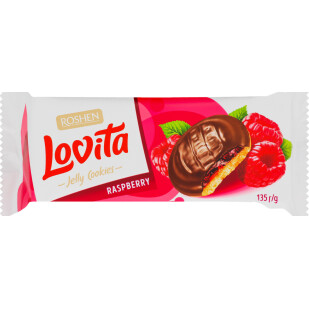 Печенье Roshen Lovita Jelly Cookies вкус малины, 135г (4823077634246)