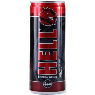 Напиток энергетический Hell Яблоко б/а газированна жб, 250мл (5999884034612)
