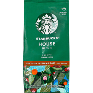 Кофе молотый Starbucks House Blend, 200г (7613036932110)