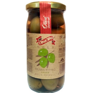 Оливки Diva Oliva Gold зеленые без косточки 370мл (5060235651281)