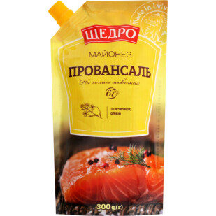 Майонез Щедро Провансаль 67% д/п, 300г (4823097407165)