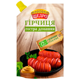 Гірчиця Щедро Гостра домашня, 200г (4823097401651)