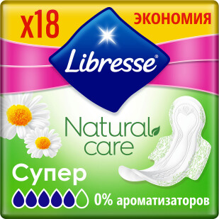Прокладки Libresse Natural Care Ultra Super, 18шт/уп (7322540837261)