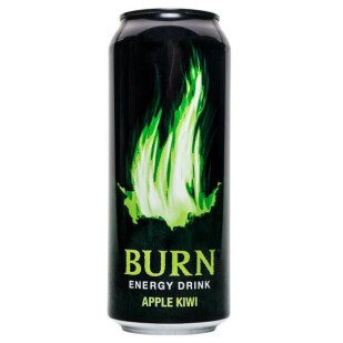Напиток энергетический Burn Apple Kivi б/алк ж/б, 500мл (5060466510982)