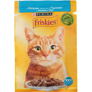Корм для котов Friskies с лососем в подливке, 85г (7613036962230)
