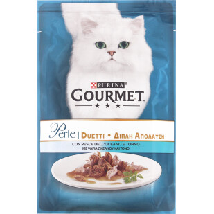 Корм для котов Gourmet Perle океаническая рыба-тунец, 85г (7613033580130)