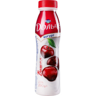Йогурт Дольче вишня 2,5% пляшка, 290г (4823065717234)