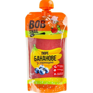 Пюре Bob Snail банан-чорниця, 250г (4820219343936)