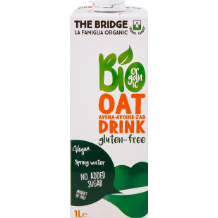 Напиток овсяный The Bridge органический без глютена 1.5%, 1л (8019428007296)