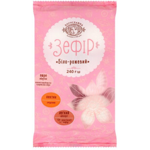 Зефир Богуславна Бело-розовый, 240г (4820027891261)