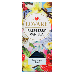 Чай чорний Lovare Raspberry vanilla, 24*2г (4820198872724)