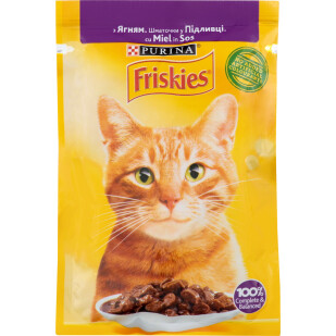 Корм для котов Friskies с ягненком в подливке, 85г (7613036974431)