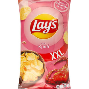 Чипси Lay's картопляні зі смаком краба, 170г (4823063125338)