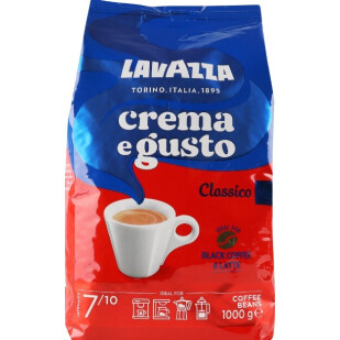 Кава в зернах Lavazza Crema e Gusto Classic, 1кг (8000070051003)