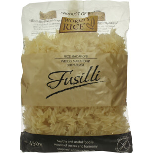 Макаронные изделия World's rice Спиральки рисовые, 450г (4820009101180)