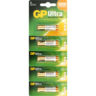 Батарейки GP Ultra ААА 24AU, 5шт (4891199106521)