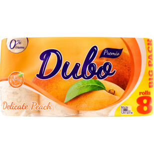 Папір туалетний Диво Premio Delicate Peach 3-шаровий, 8шт (4820003837696)