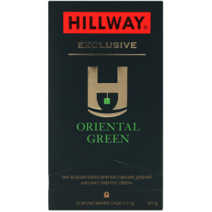 Чай зеленый Hillway Exclusive Oriental Green, 25*2г (8886300990577)