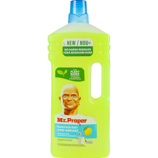 Засіб мийний Mr. Proper Лимон для підлоги і стін, 1,5л (5410076957484)