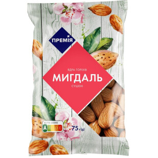Миндаль Премія сушеный, 75г (4823096429502)