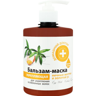 Бальзам-маска Домашний доктор яичные желтки-золотой ус, 500мл (4823015929878)