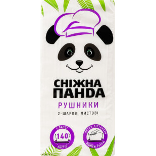 Полотенце бумажное Сніжна панда 140лис 2 слоя, шт (4823019010879)