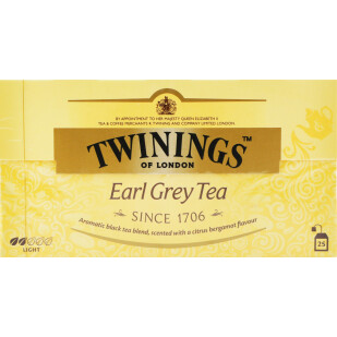 Чай чорний Twinings Earl Grey, 25*2г (0070177010768)