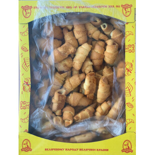 Печиво Добробут рогалик кукурудзяний з абрикосовим джемом, 2кг/ящ.