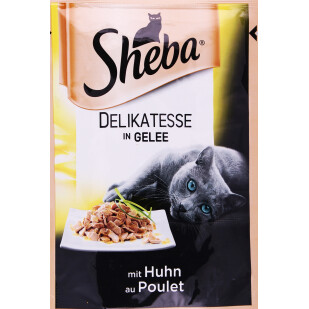 Корм для котов Sheba Black&Gold с курицей в желе, 85г (4770608247409)