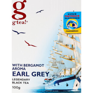 Чай чорний Gr@ce! Earl Grey листовий, 100г (5060207692649)