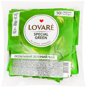Чай зеленый Lovare Special Green, 50*1,5г (4820198875459)