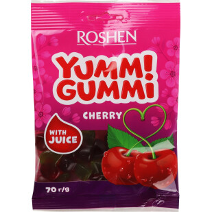 Мармелад Roshen Yummi Gummi Cherry желейні, 70г (4823077638466)
