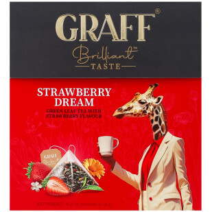 Чай зеленый Graff Клубничная мечта, 20*1,8г (4820279611174)