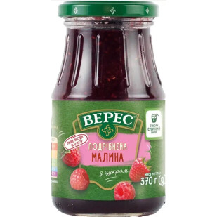 Малина Верес подрібнена з цукром, 370г (4820008091215)