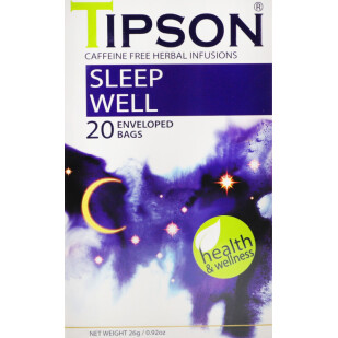 Суміш трав'яна Tipson Wellness Slepp well, 20*1,3г (4792252936614)