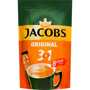 Напиток кофейный Jacobs 3в1 Original, 8*12г (4820206291011)