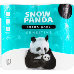 Бумага туалетная Сніжна панда Extra Care Sensitive 3-слойная, 8шт (4820183970688)