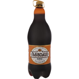 Квас фильтрованный сильногазированный Львівський Хлебный, 2л (4820046960320)