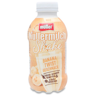 Напиток молочный Mullermilch Шейк банан 3,5%, 400мл (42374718)